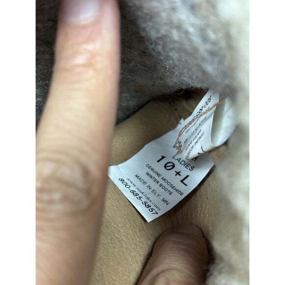 Steger Mukluks Moose hide brown winter snow boot women’s shoe size 10+ - Picture 6 of 9